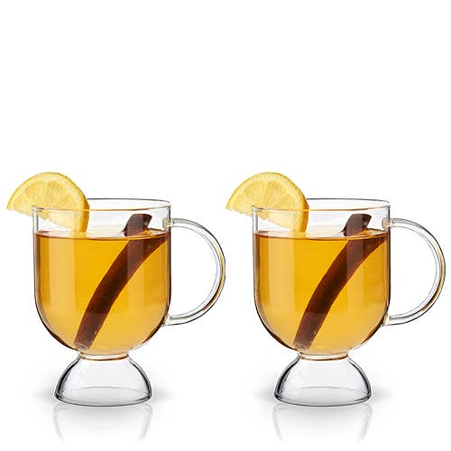 Raye™ Footed Glass Hot Toddy Mugs