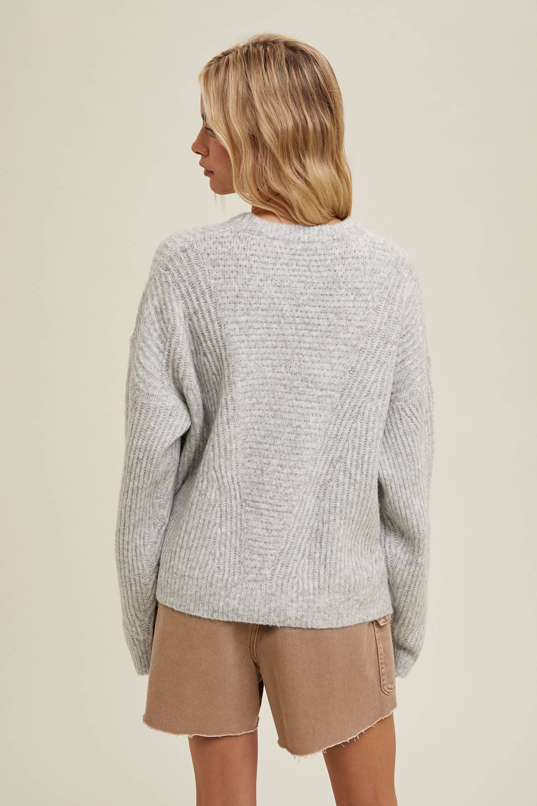 BRUSHED KNIT SWEATER / WL24-8982