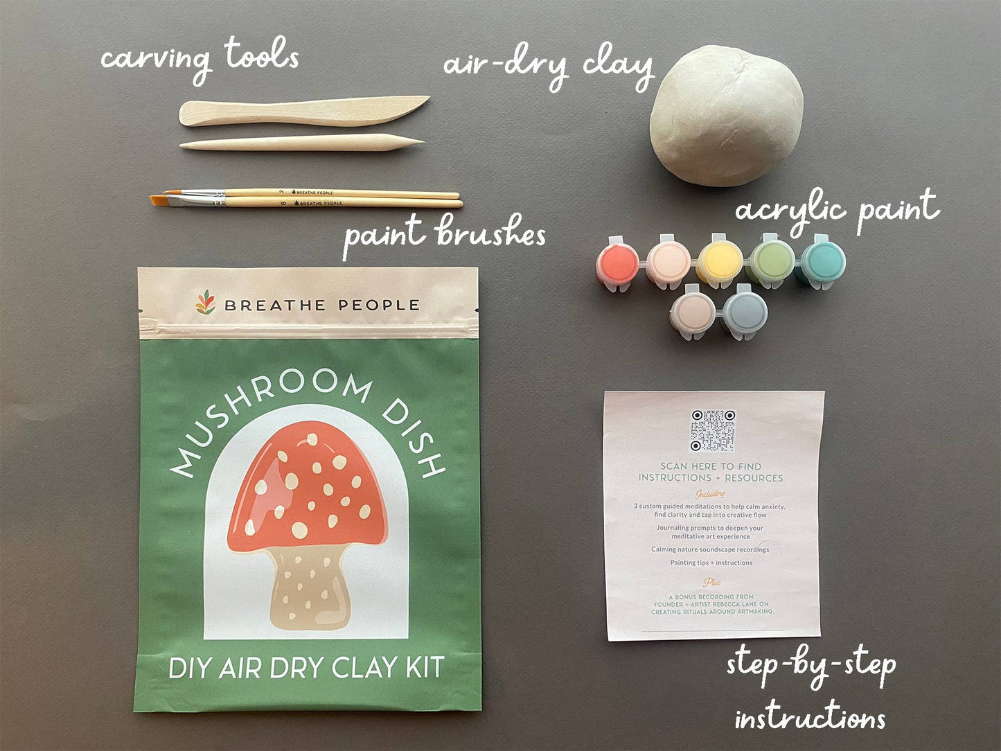 DIY Clay Kit- Mushroom Dish