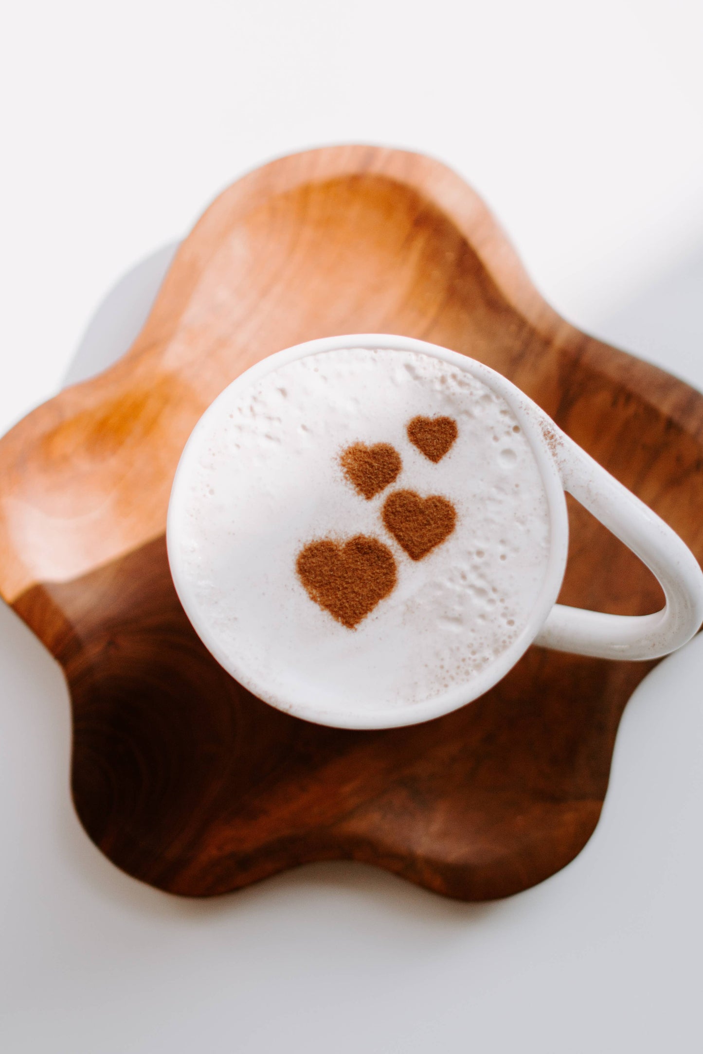 Floating Hearts Latte Art Stencil