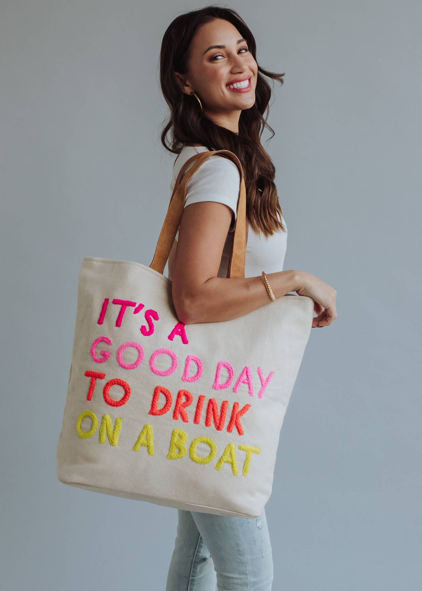 Cream Drink On A Boat Tote