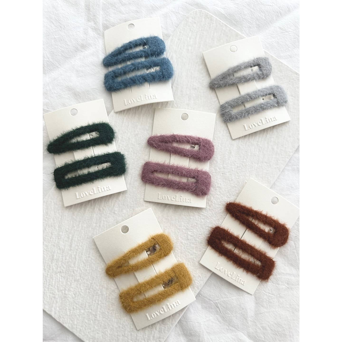 2PC Fuzzy Hair Clips