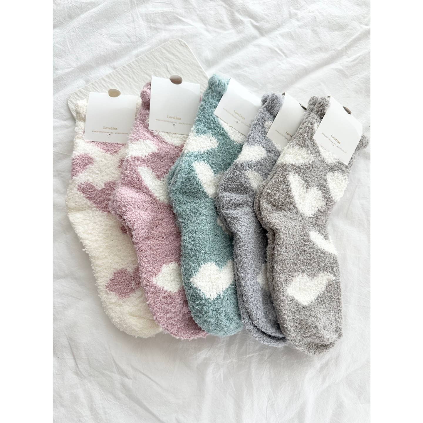 Heart Fuzzy Socks