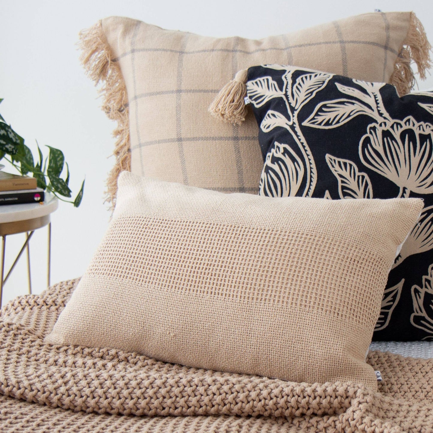 Woven Textured Pillow Cover