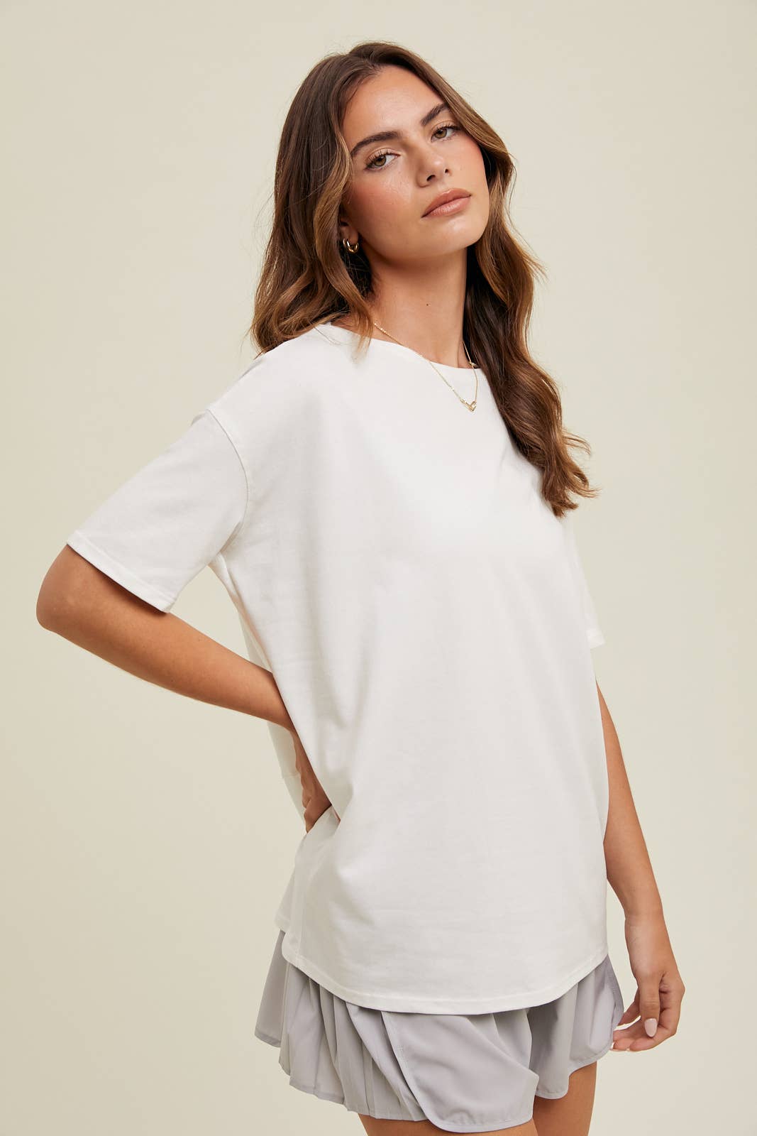 DOLMAN BOAT NECK KNIT TOP / WL24-8843