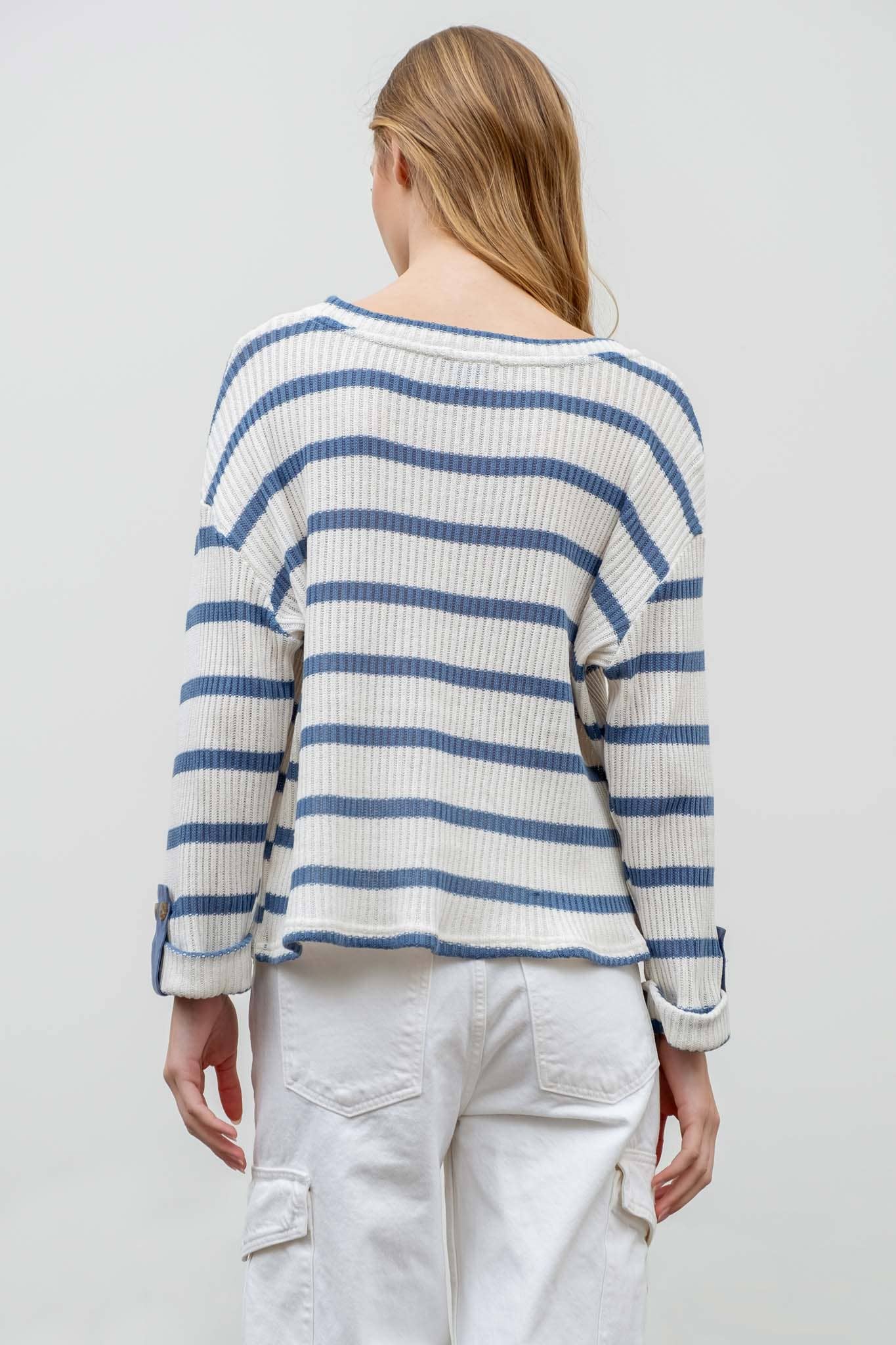 STRIPED KNIT TOP