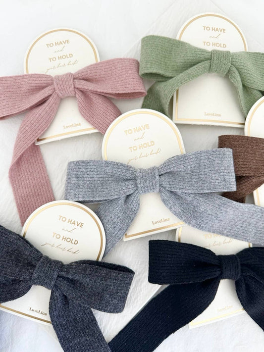 Knit Bow Hair Clip