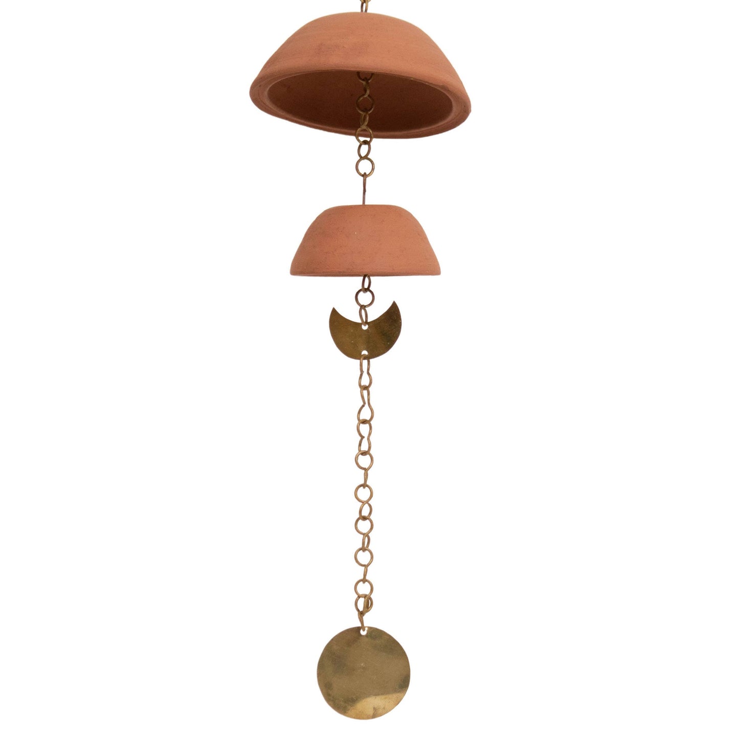 Moon Brass Terracotta & Metal Hanging Wall Accent