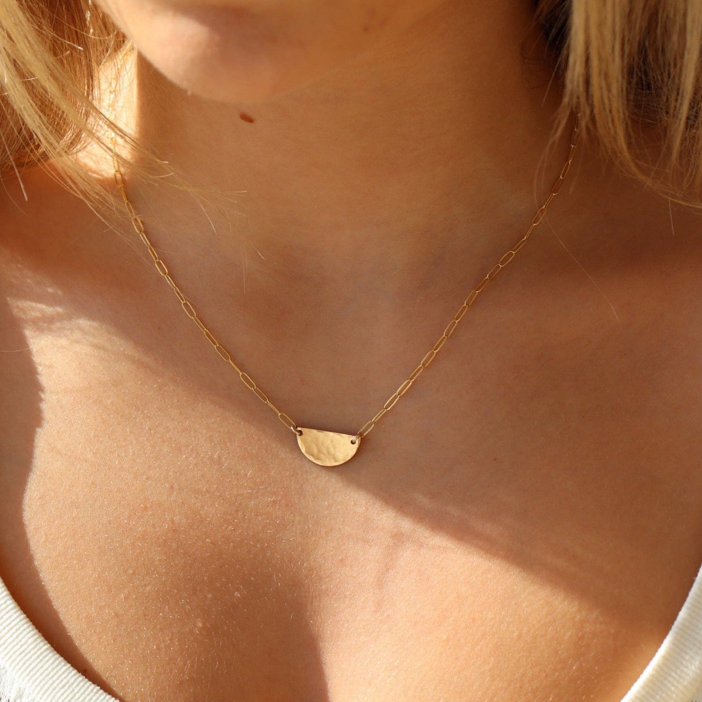 Half Moon Necklace | 14k Gold fill or Sterling Silver