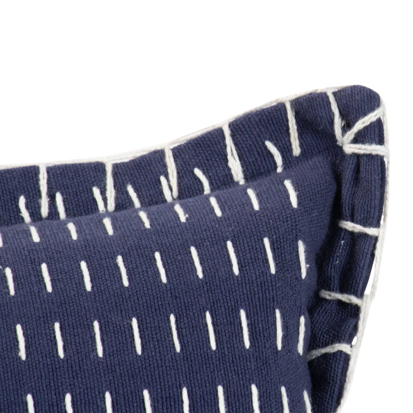 14X22 Hand Woven Kadin Pillow Navy