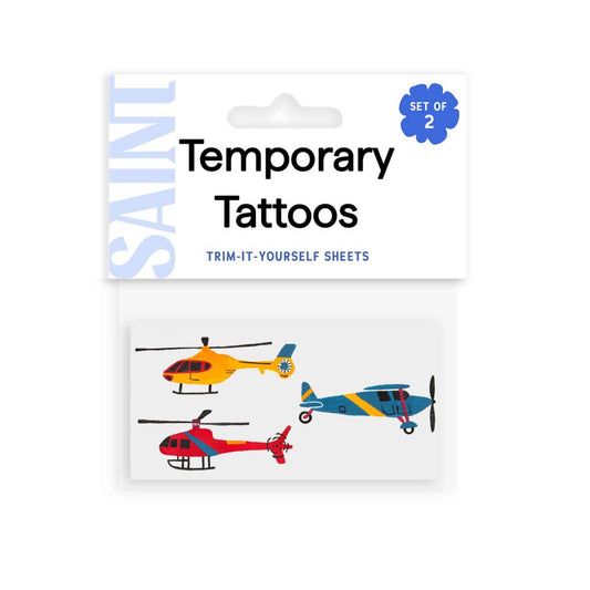 Helicopter Aviation Temporary Tattoos