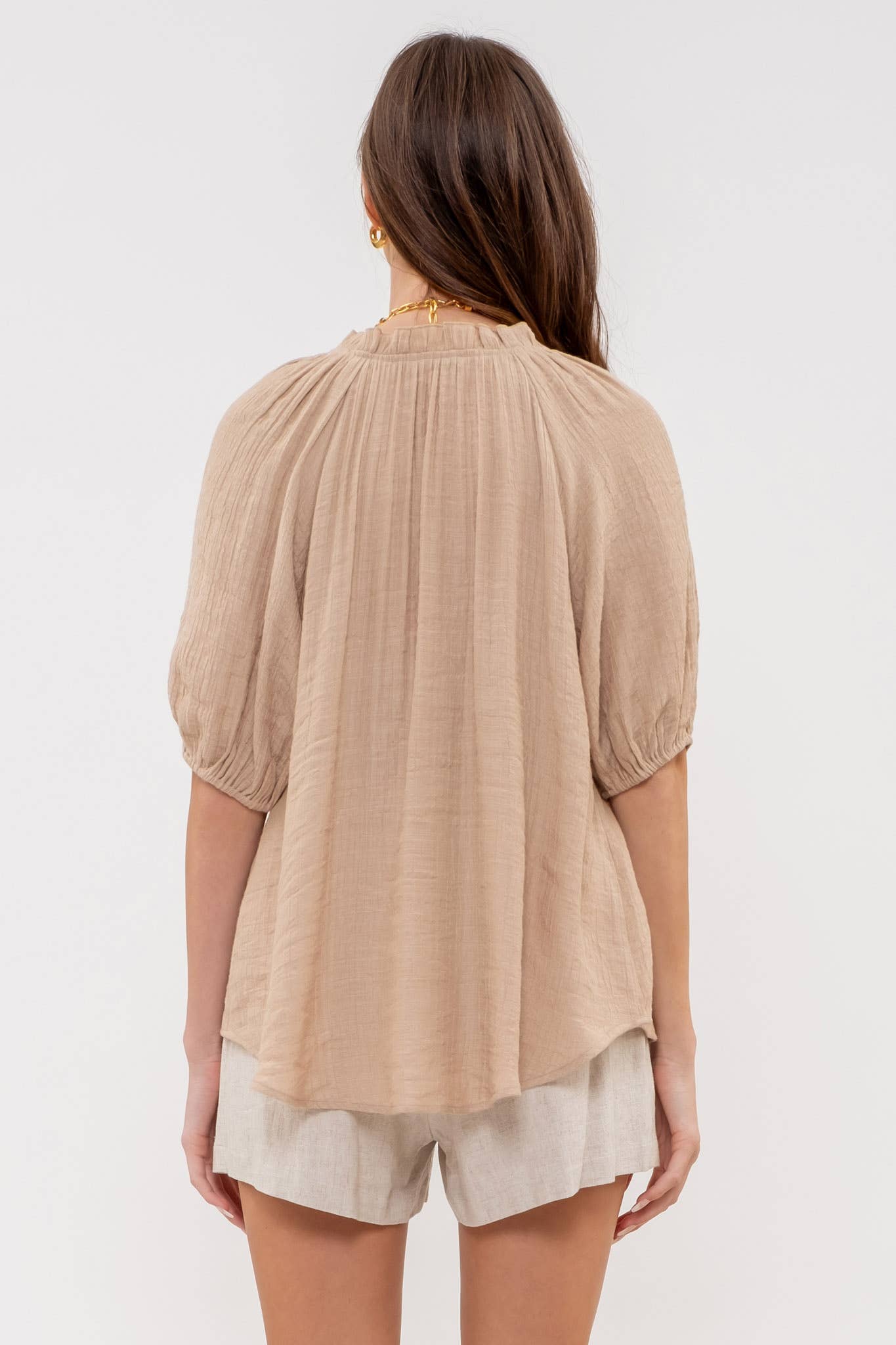 ELASTIC VNECK SHIRT