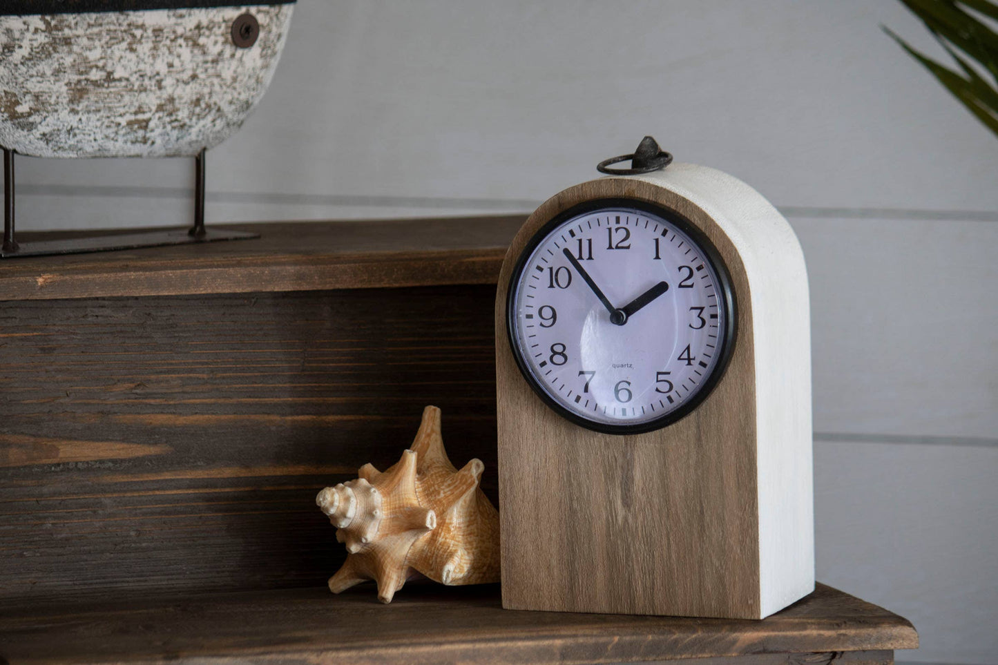 Rustic Wood Battery Operated Clock