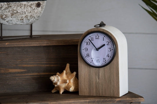 Rustic Wood Battery Operated Clock