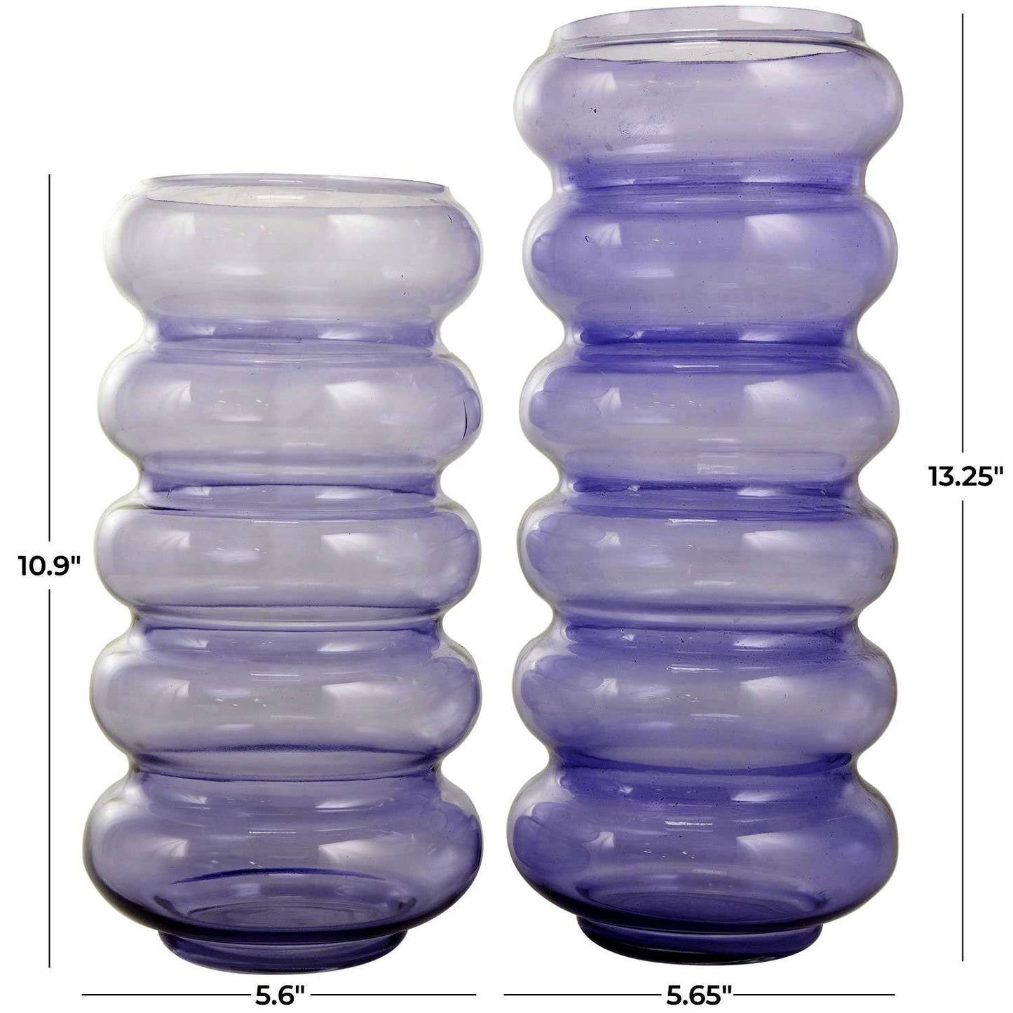 Purple Glass Bubble Vase