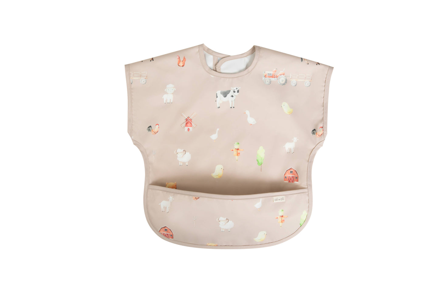 Smock Bib for Baby & Toddler Short Sleeve (Farm)