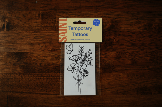 Butterfly Floral Temporary Tattoos