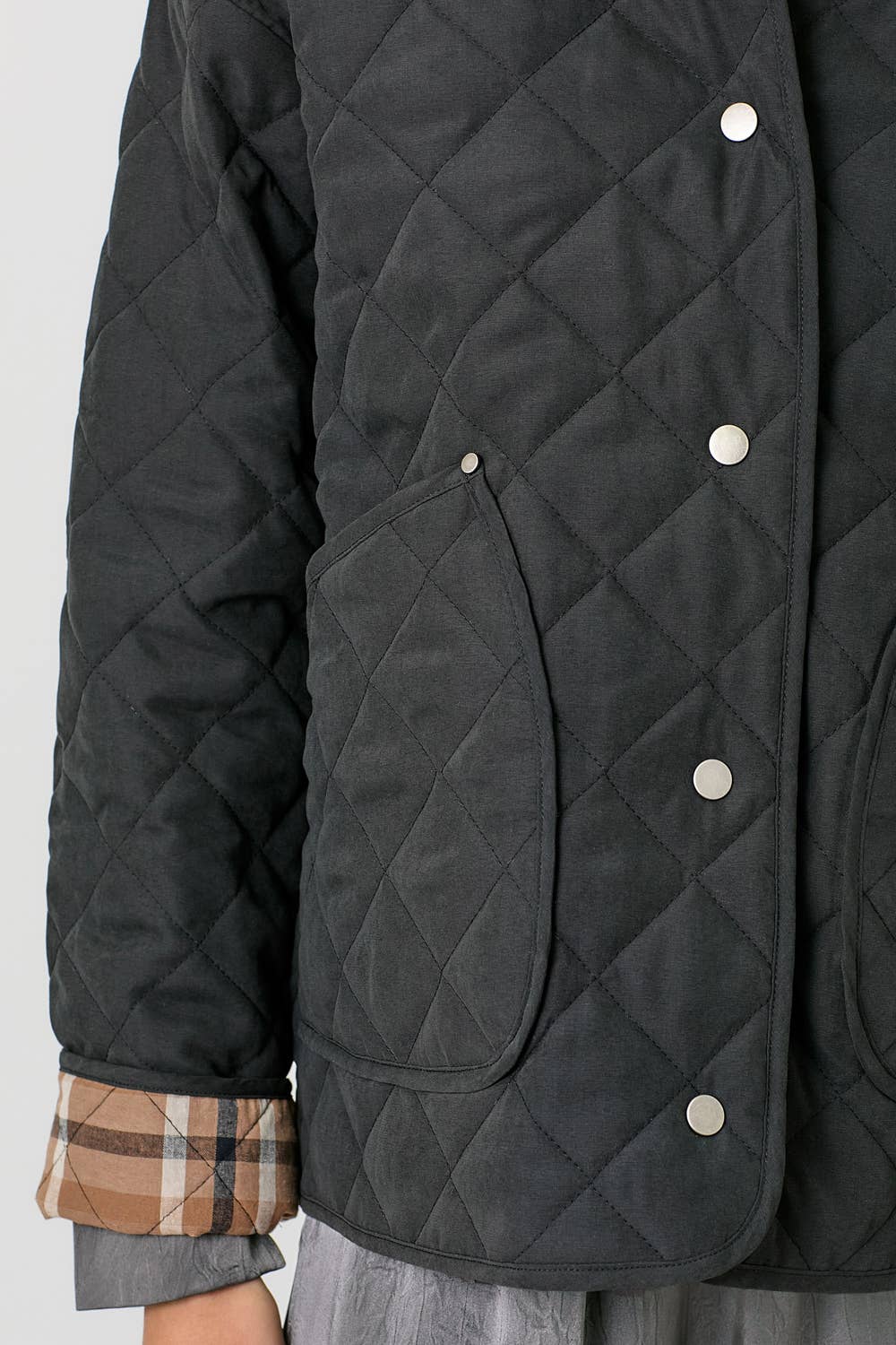 60188 Contrast Quilted Jacket