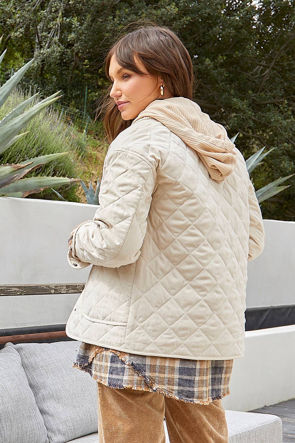 60188 Contrast Quilted Jacket