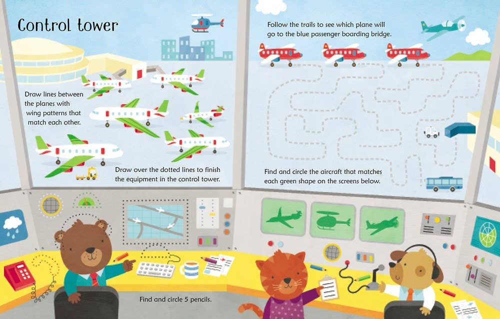 Wipe-Clean Airport Activities