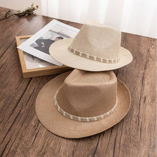 Stylish Straw Fedora- JINHA