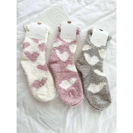 Heart Fuzzy Socks