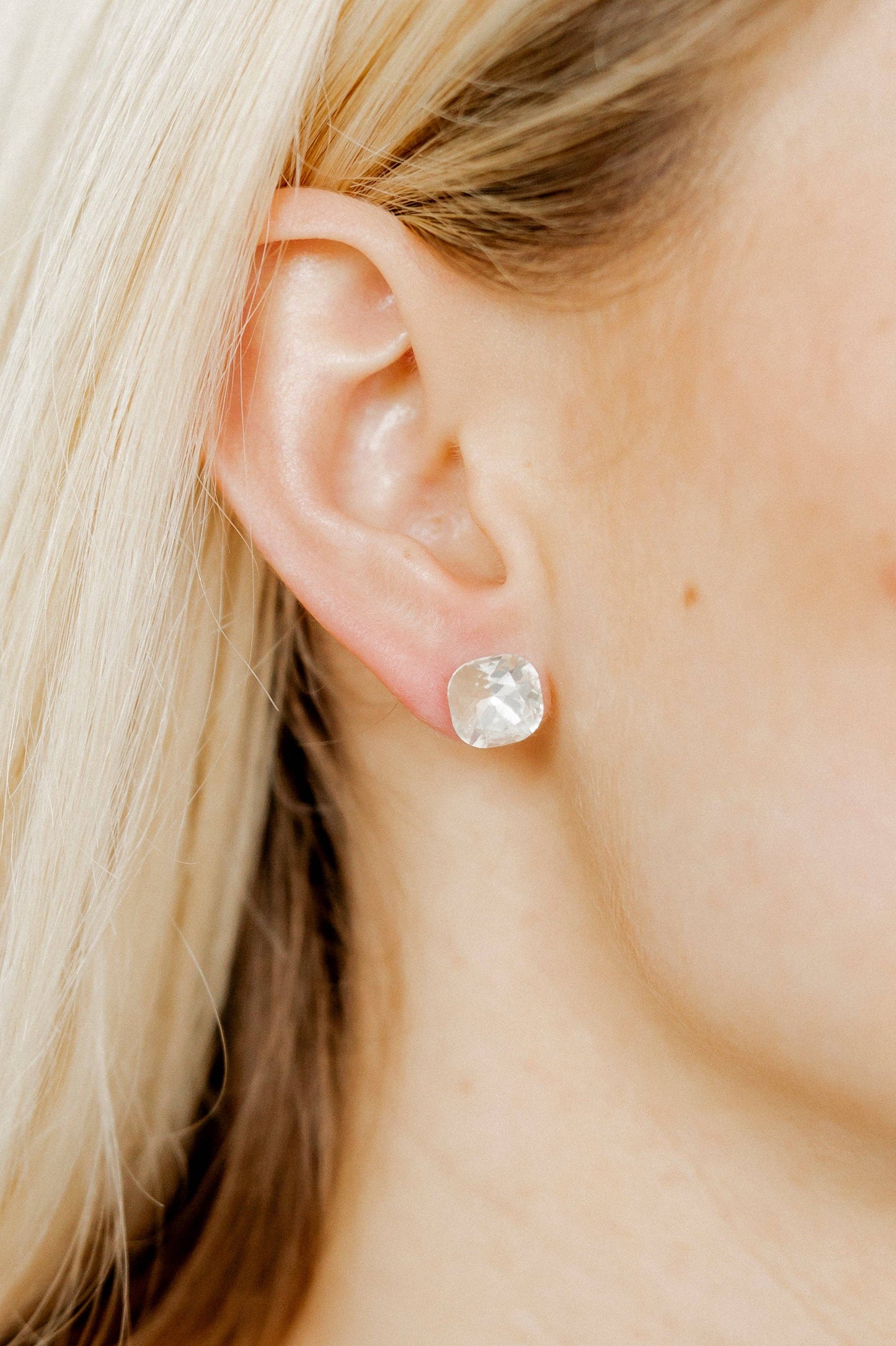 Screwback Stud Earrings Lux - Kit Clear