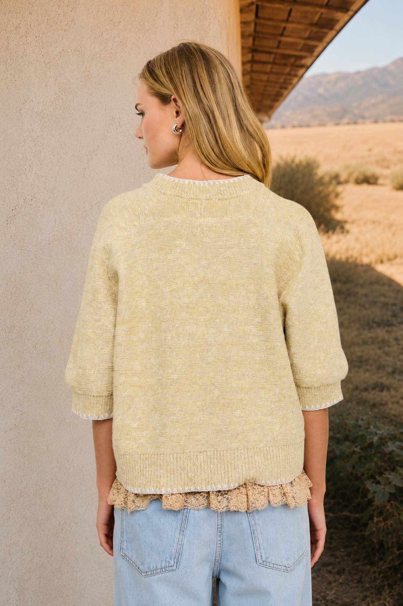 Heathered Knit Sweater