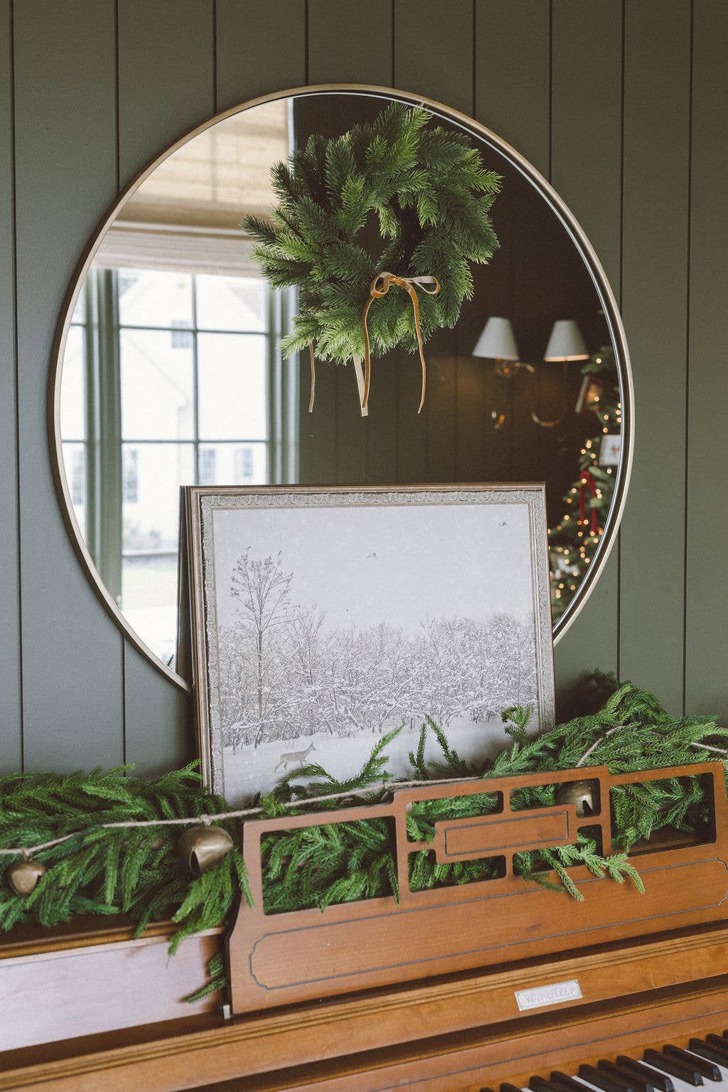 Winter Fawn Framed Antique Art