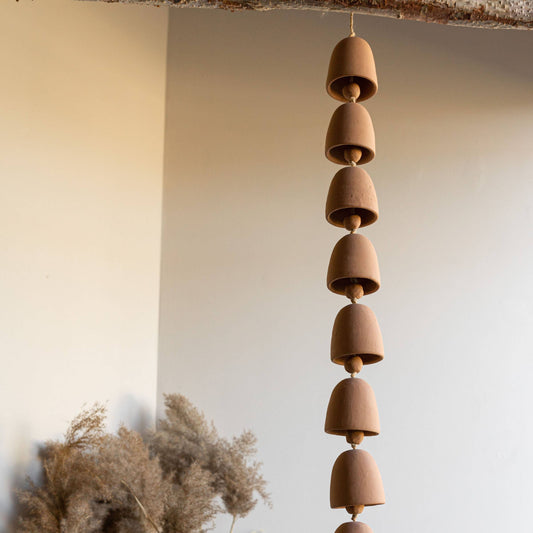 Osa Hanging Bells Terracotta & Jute