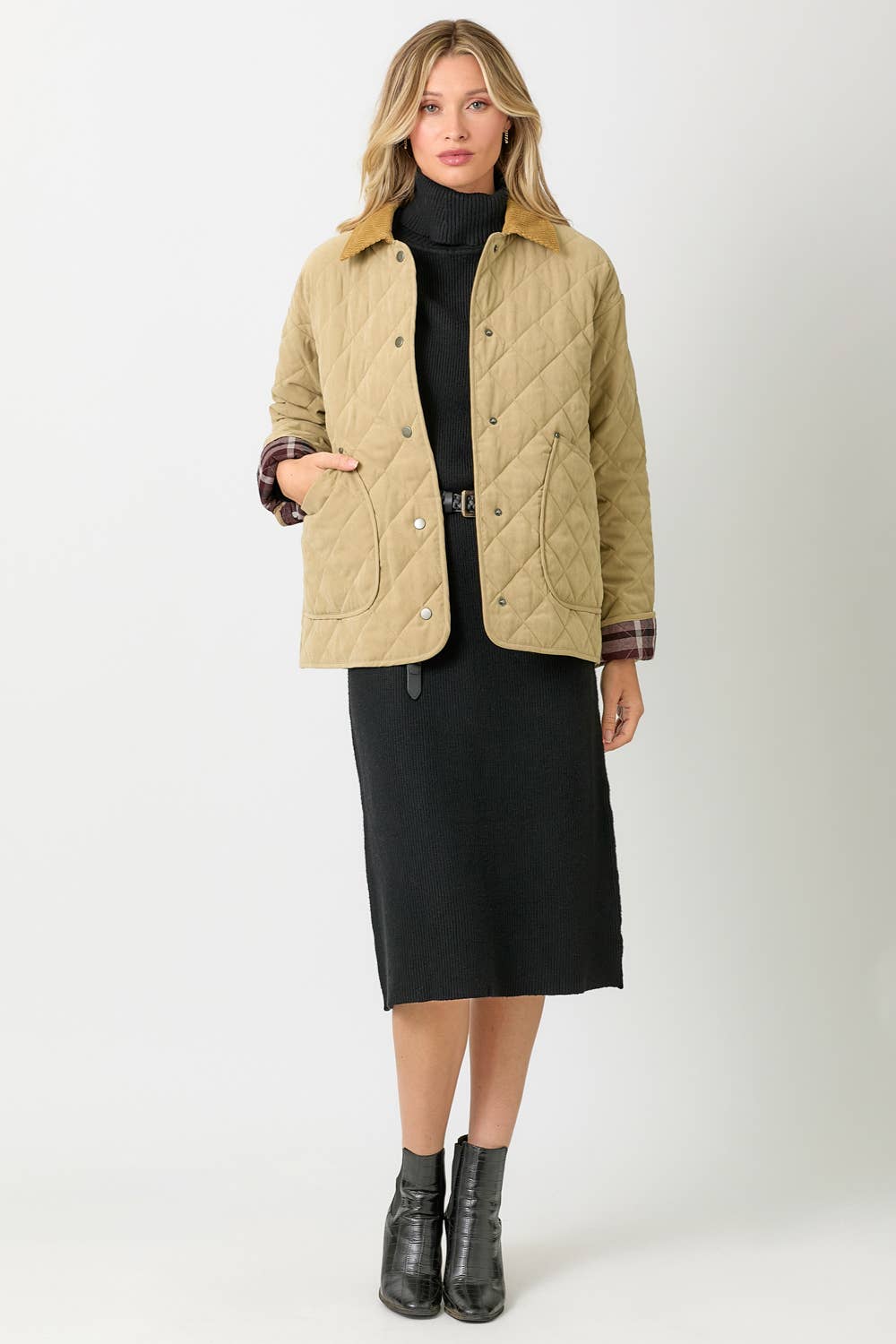 60188 Contrast Quilted Jacket