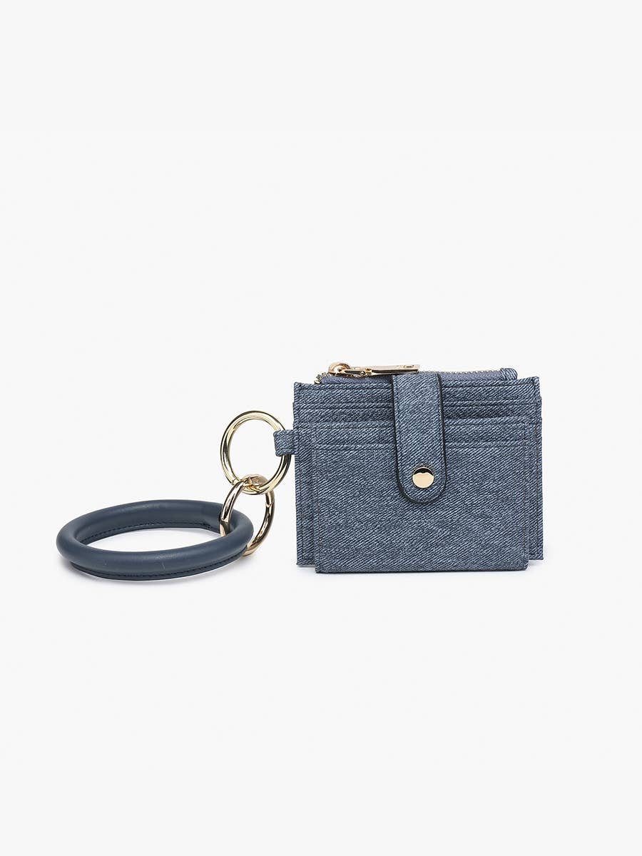 WL1904RG.DN Sammie Denim Mini Snap Wallet w/ Bangle