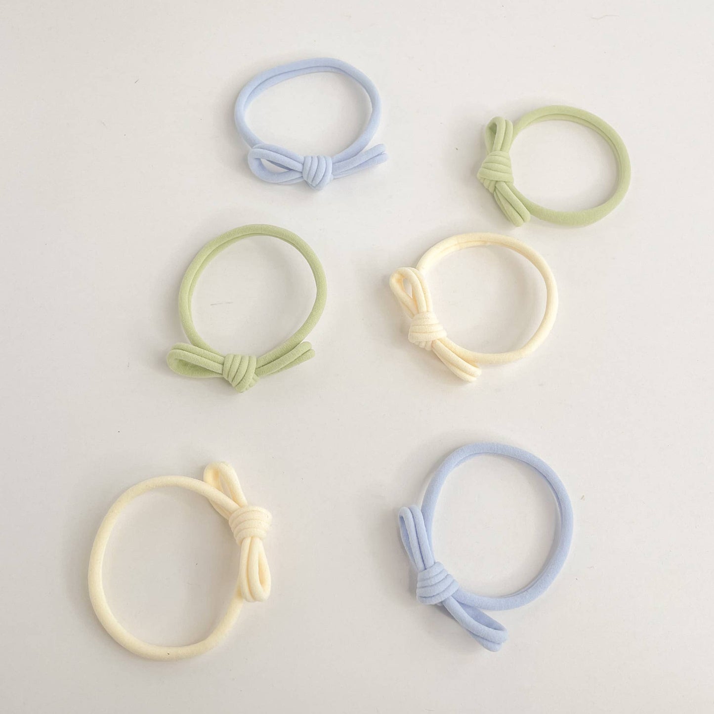 Seamless Knotted Bow Hair Ties (Set of 6)