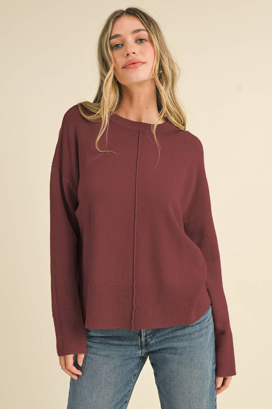 Round Neckline Basic Sweater