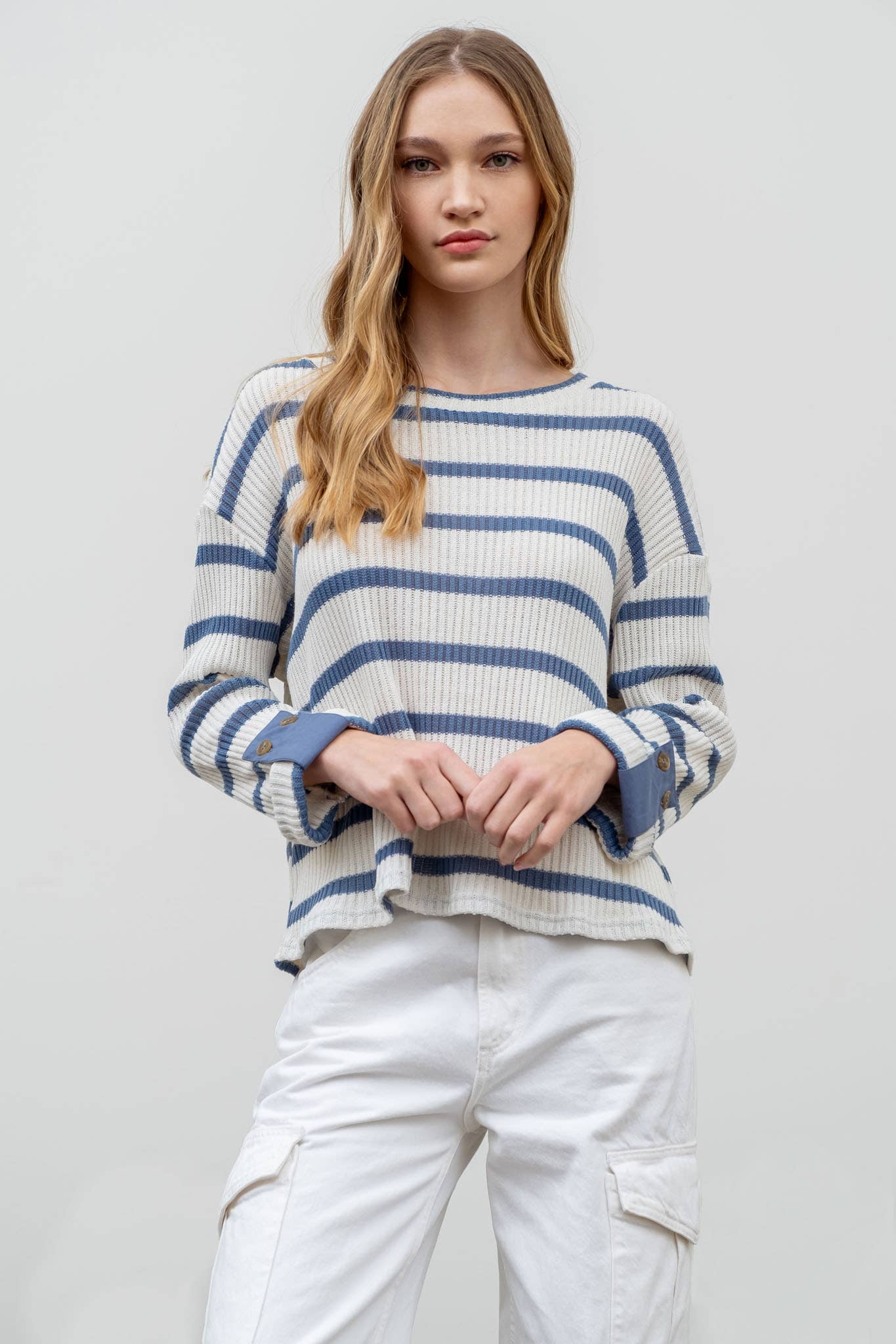 STRIPED KNIT TOP