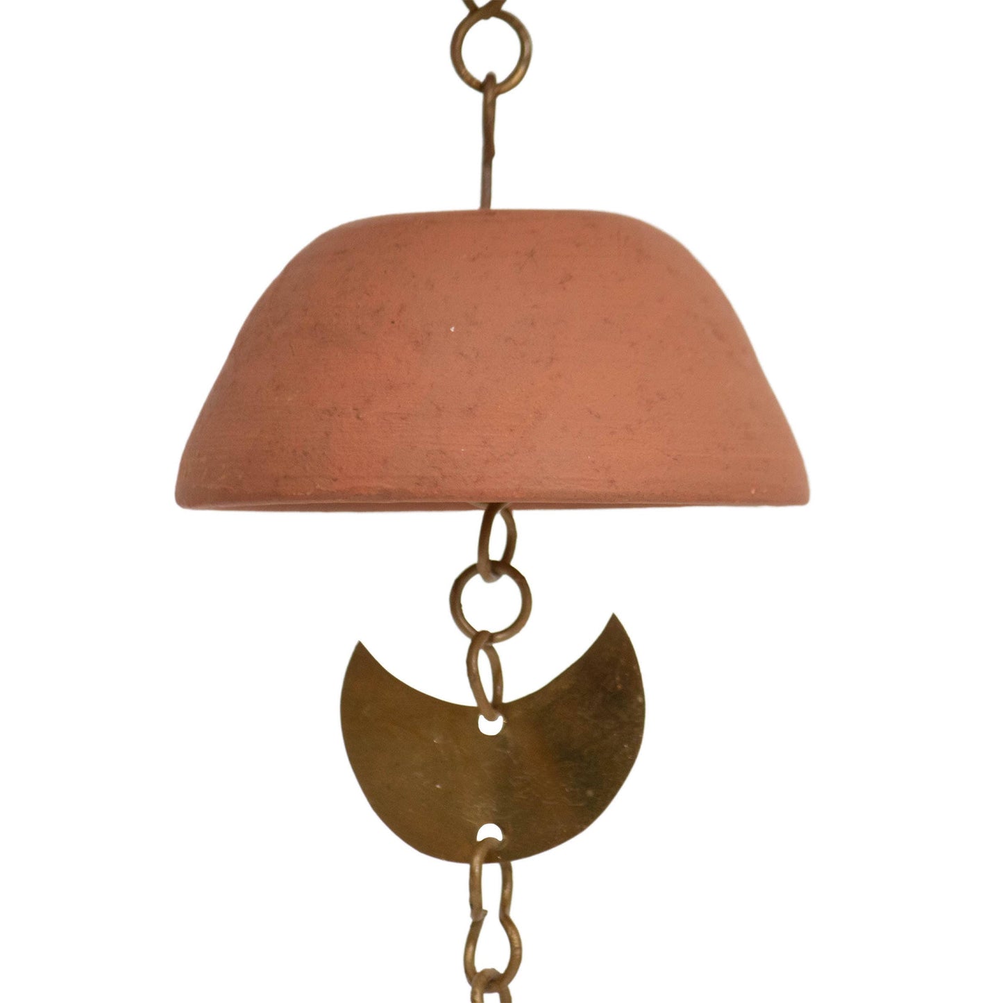 Moon Brass Terracotta & Metal Hanging Wall Accent