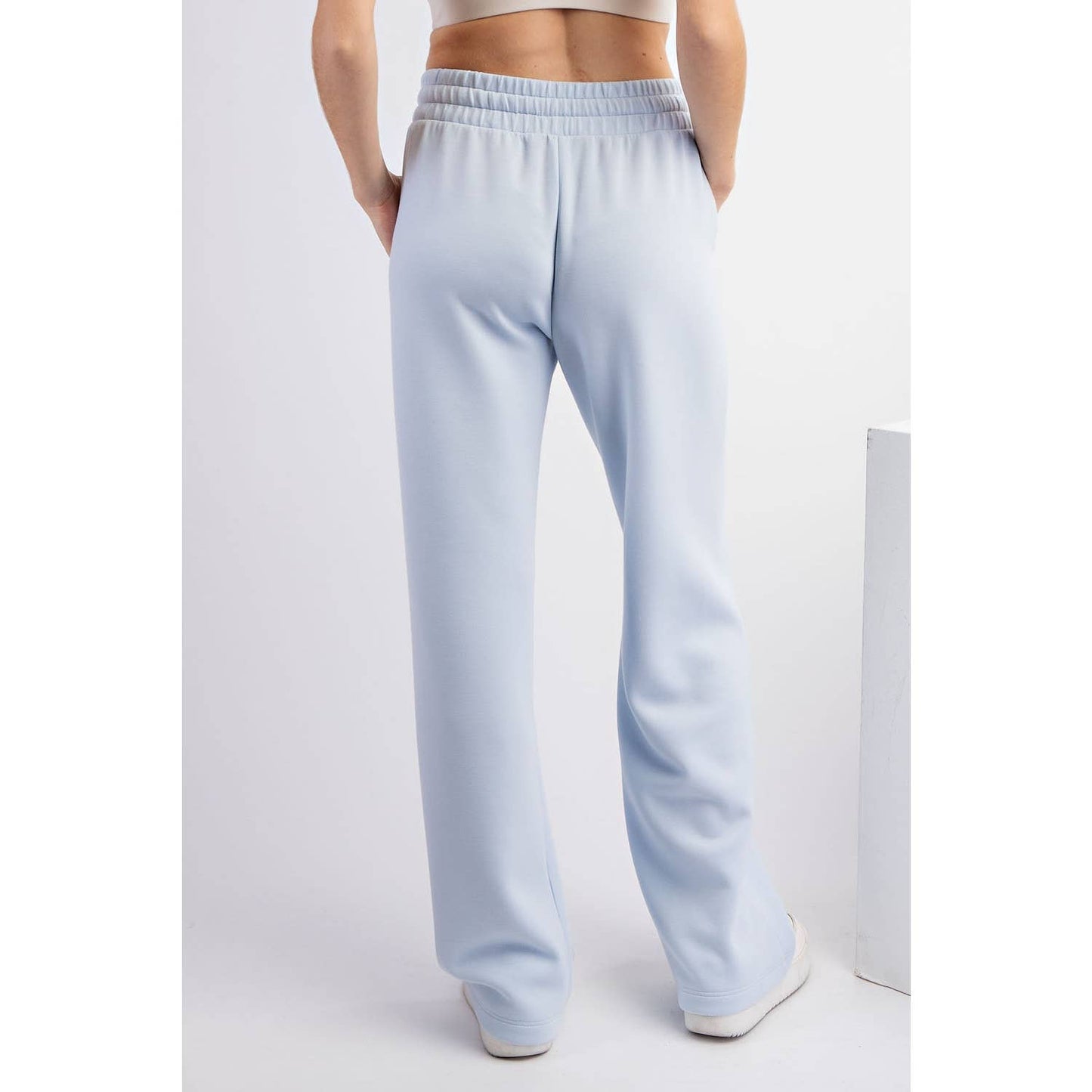 MODAL POLY SPAN STRAIGHT LOUNGE PANTS WITH POCKETS