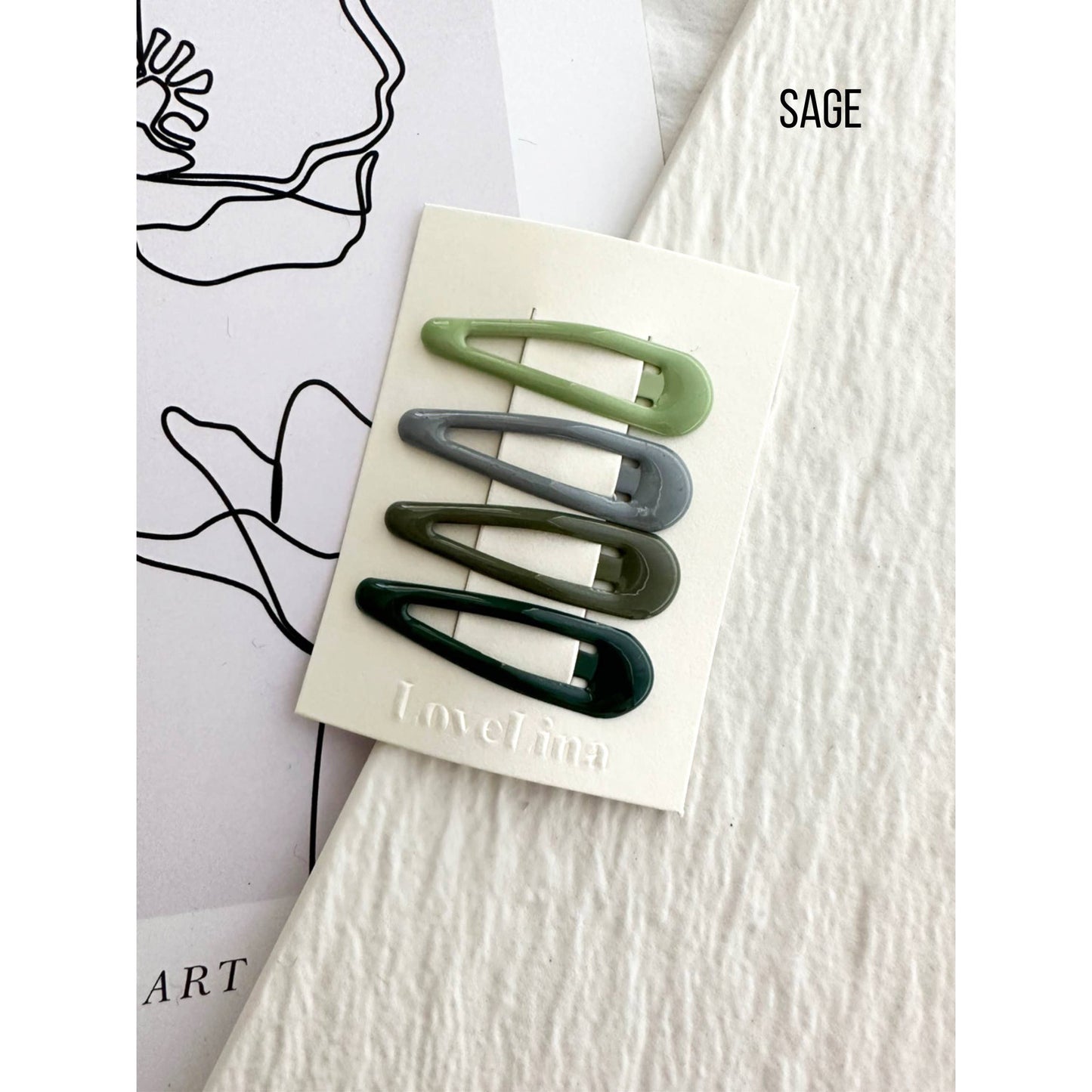 Glossy 4PC Hair Clips