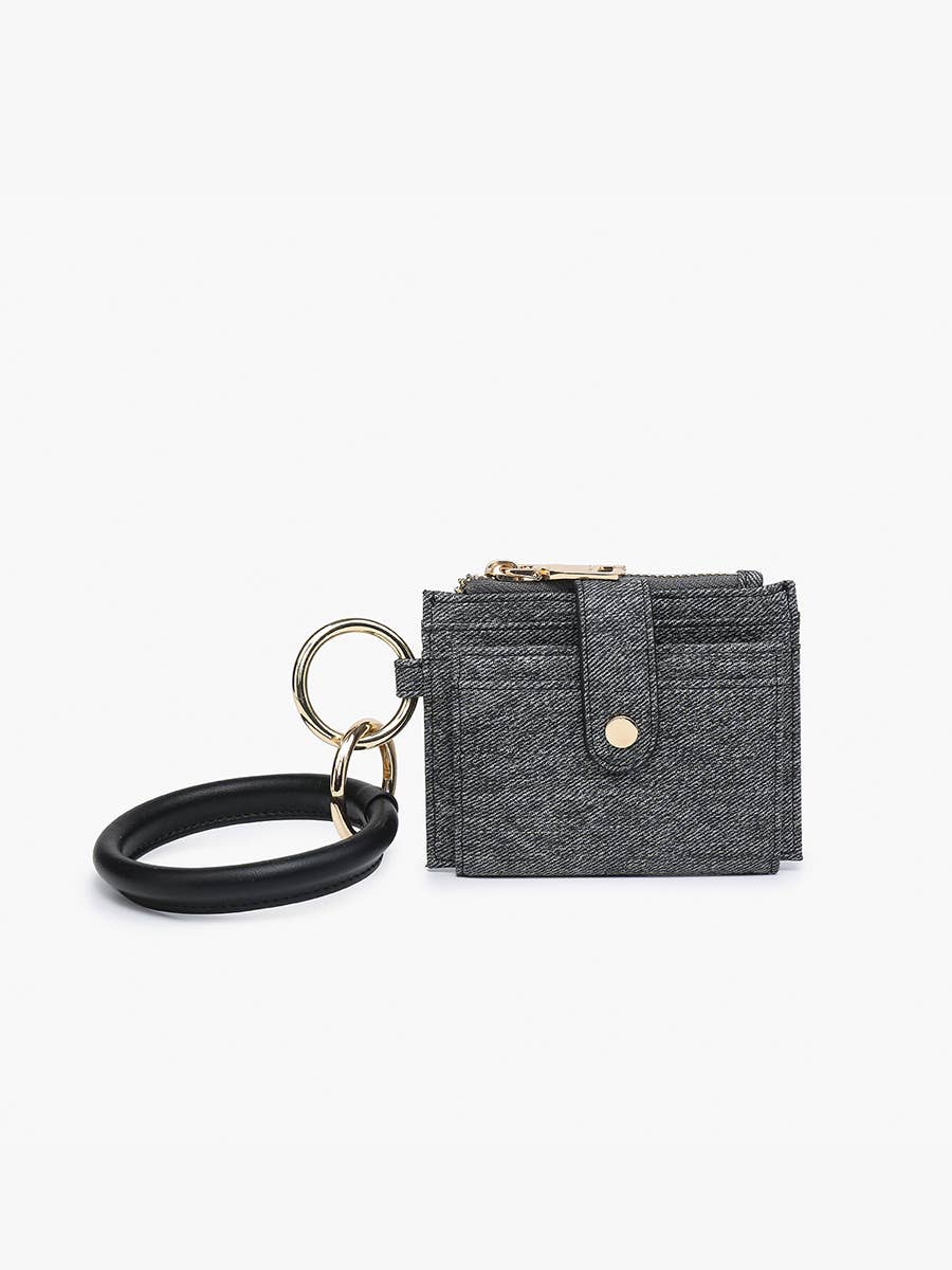 WL1904RG.DN Sammie Denim Mini Snap Wallet w/ Bangle