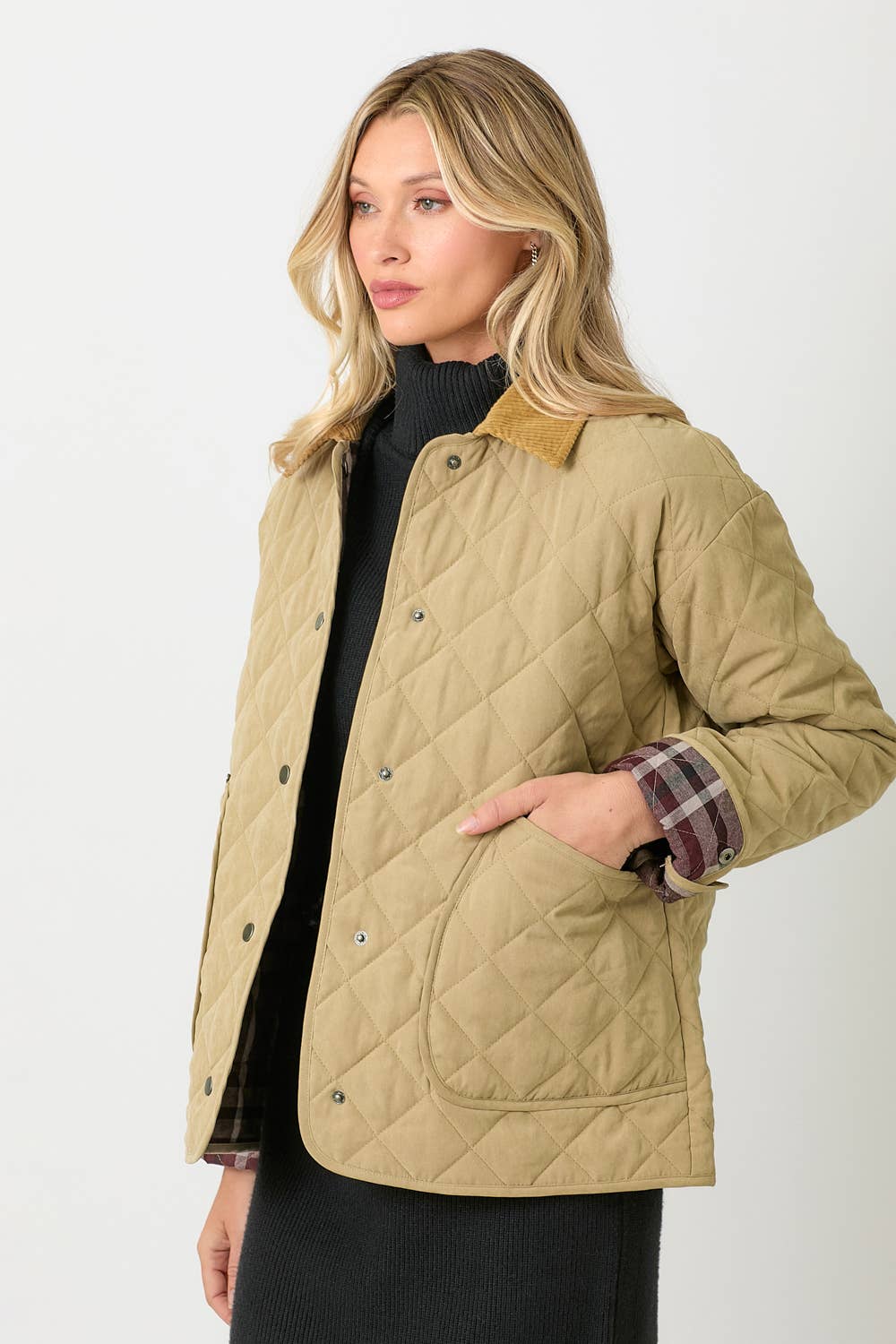 60188 Contrast Quilted Jacket