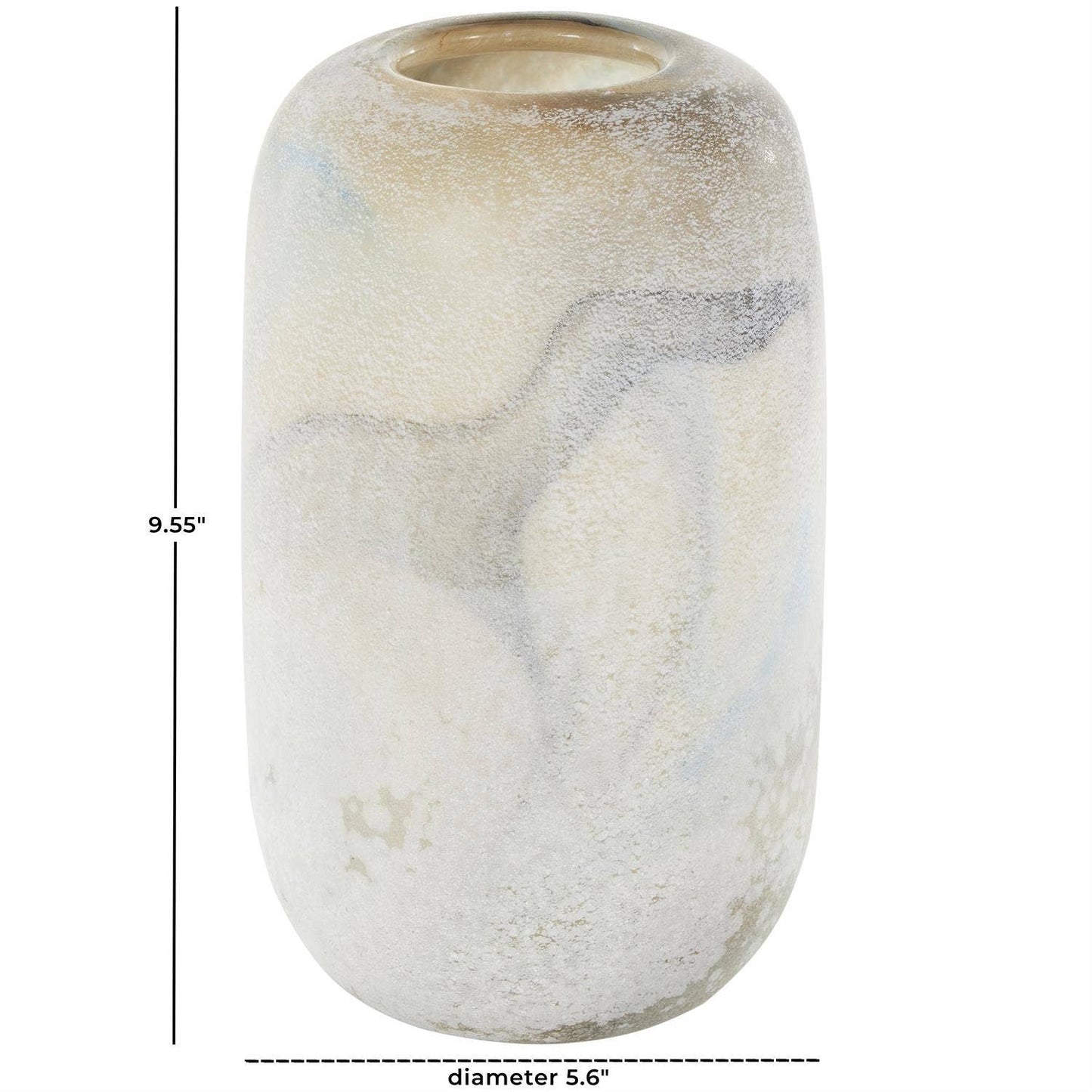 Frosted 'Marbled' Vase