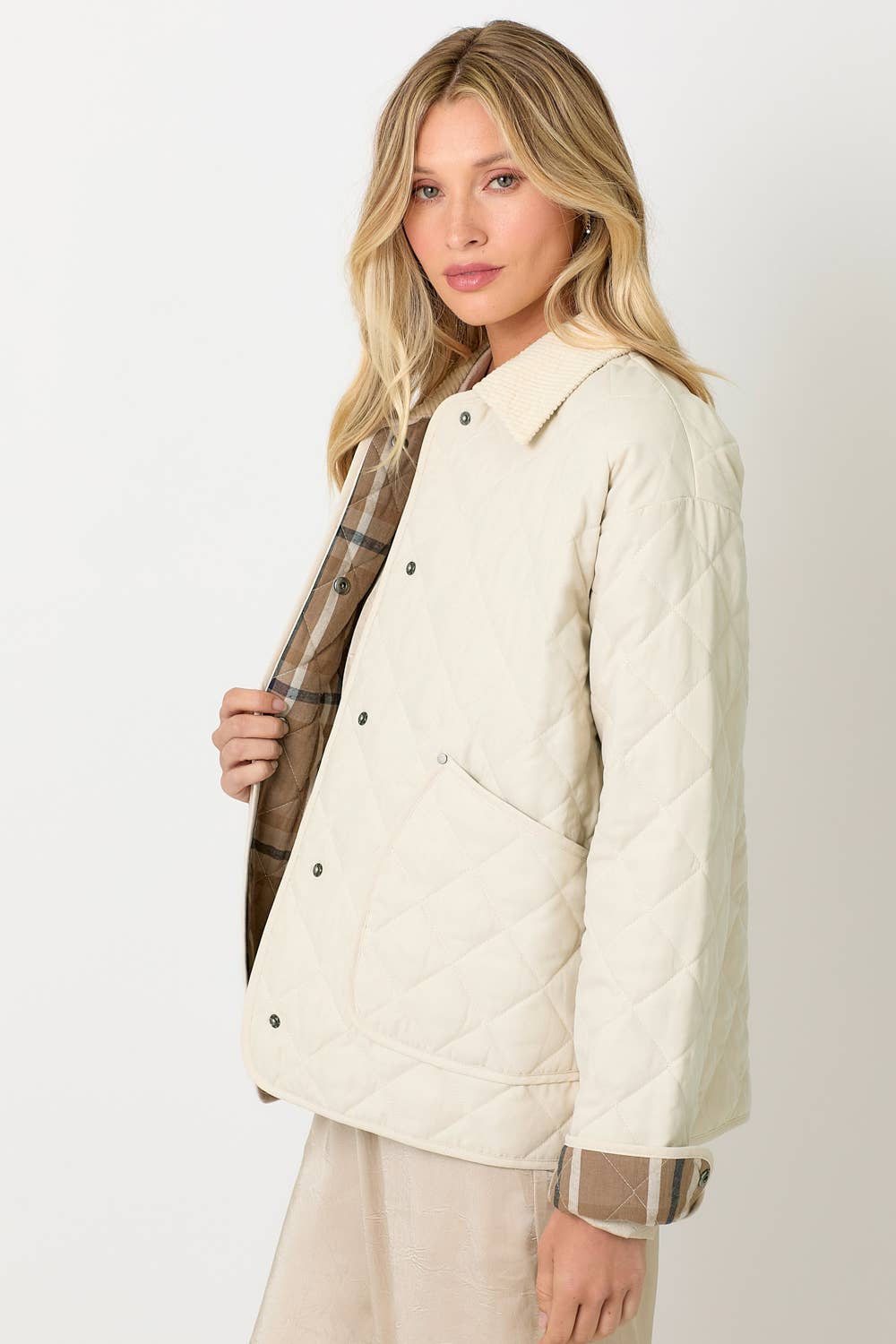 60188 Contrast Quilted Jacket