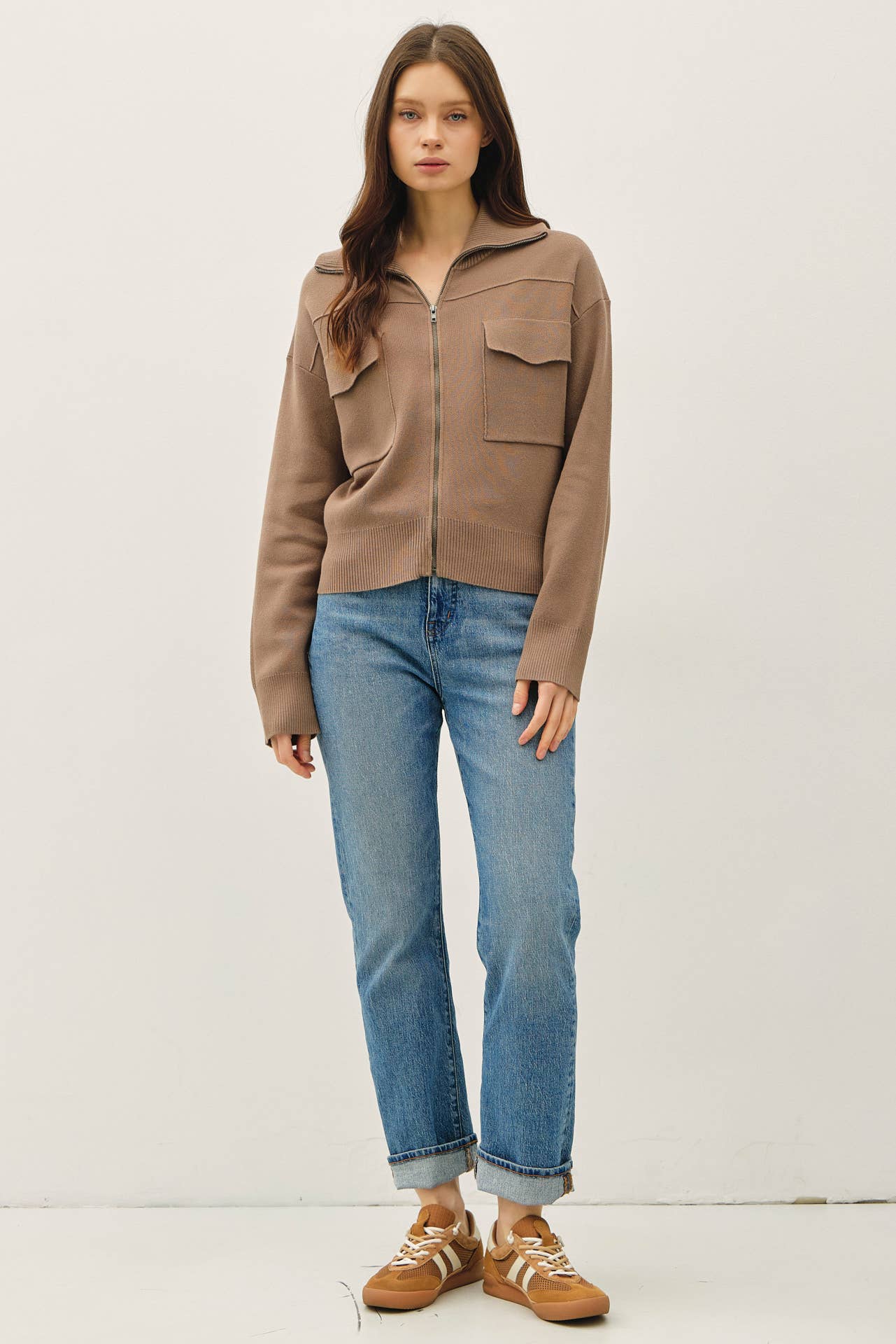 Zip Up Sweater Jacket