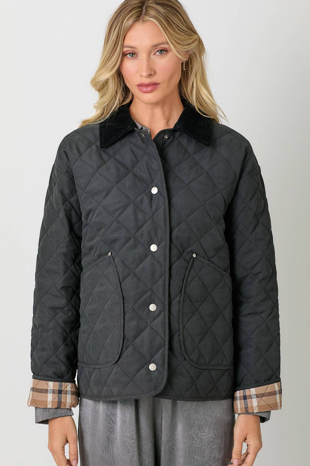 60188 Contrast Quilted Jacket