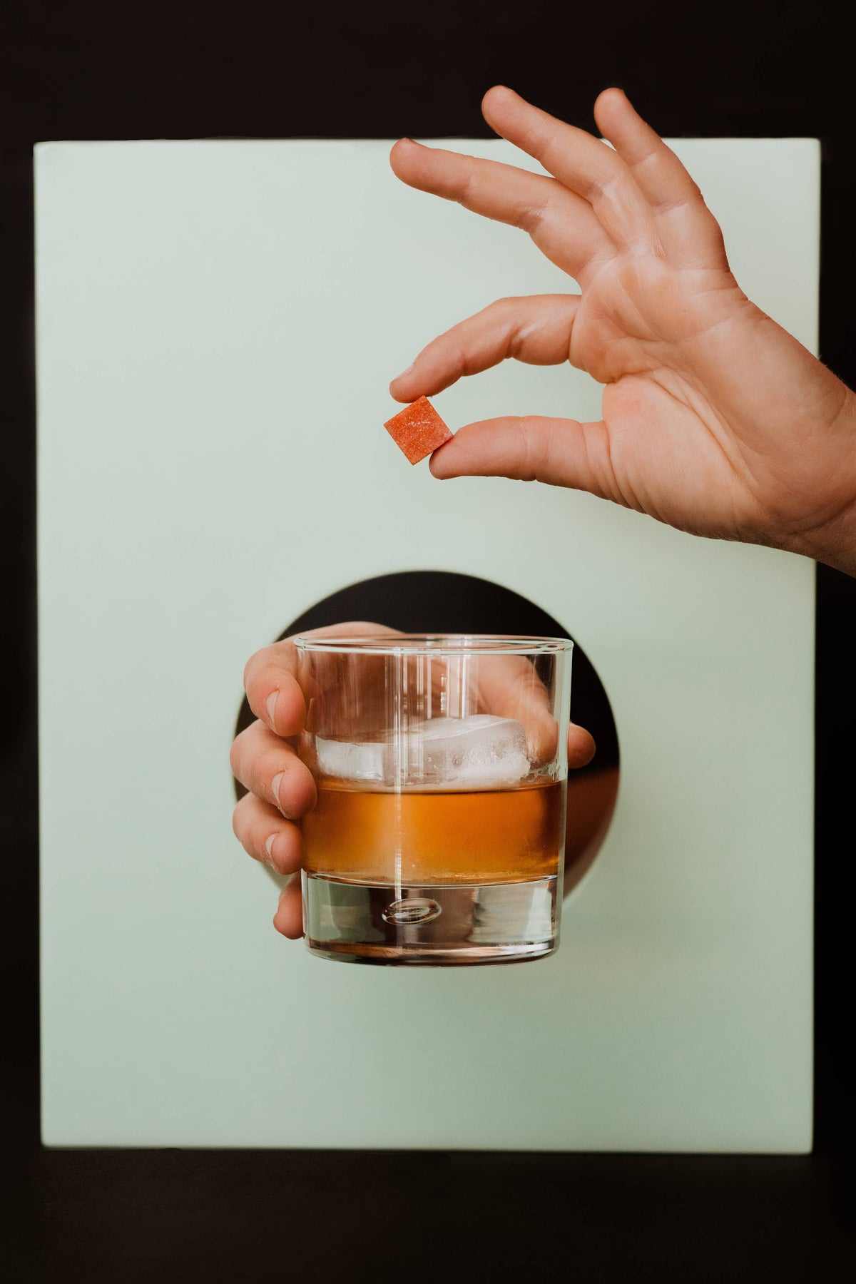 Orange Peel Champagne & Cocktail Bitters Infused Cubes
