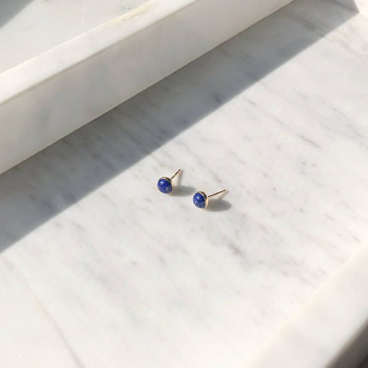 Lapis Studs | 14k Gold Fill or Sterling Silver