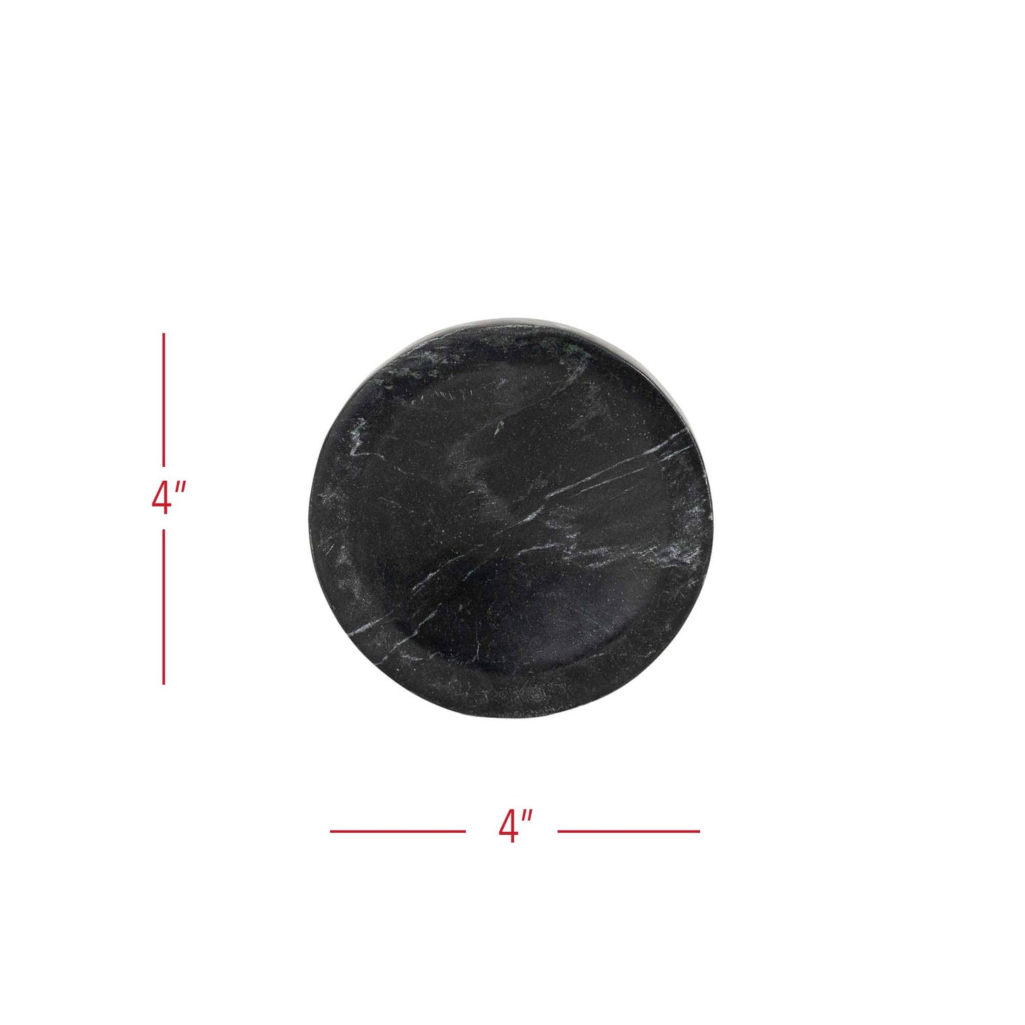 Louisa Round Spoon Rest Black Marble