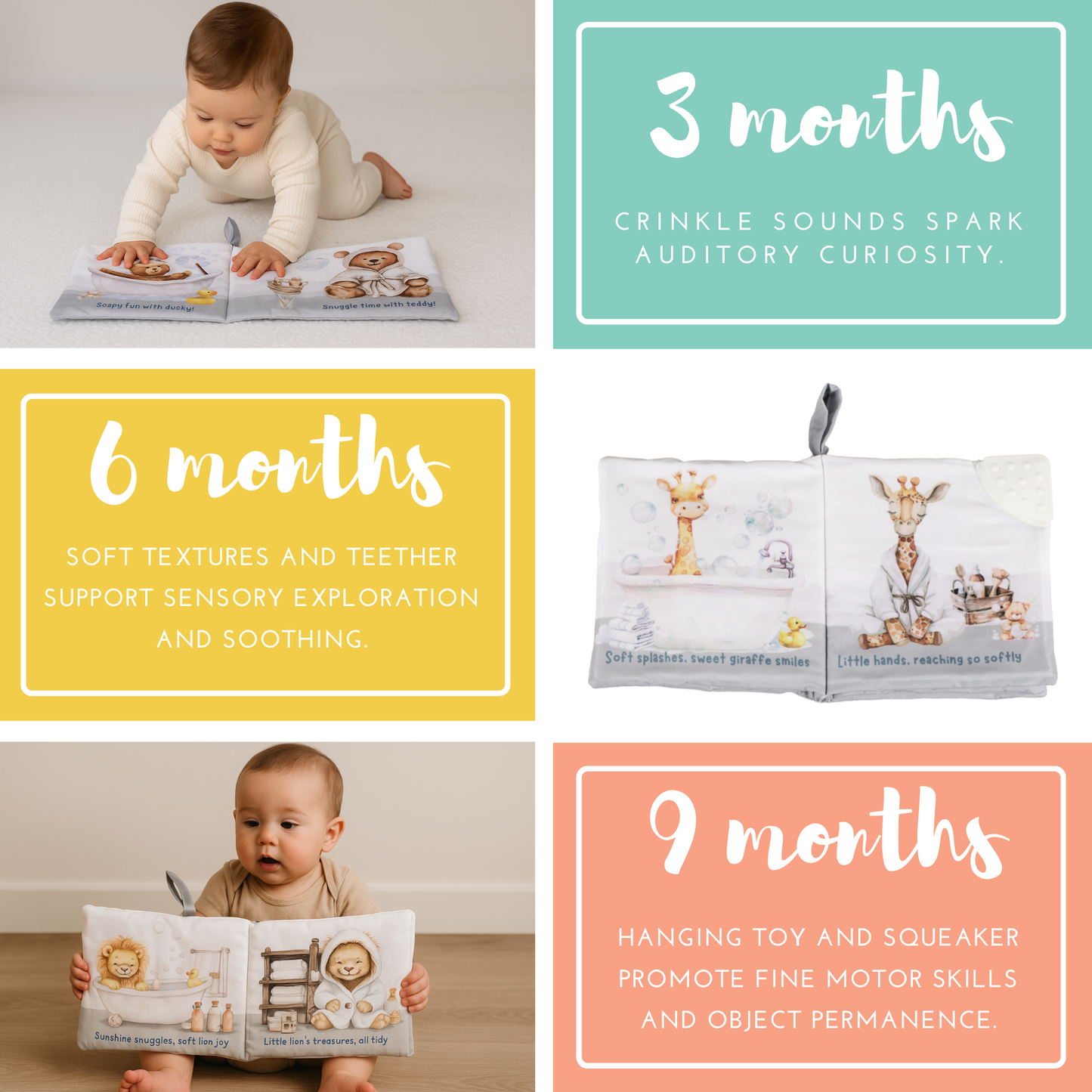 Bubble Bath Crinkle Cloth Book