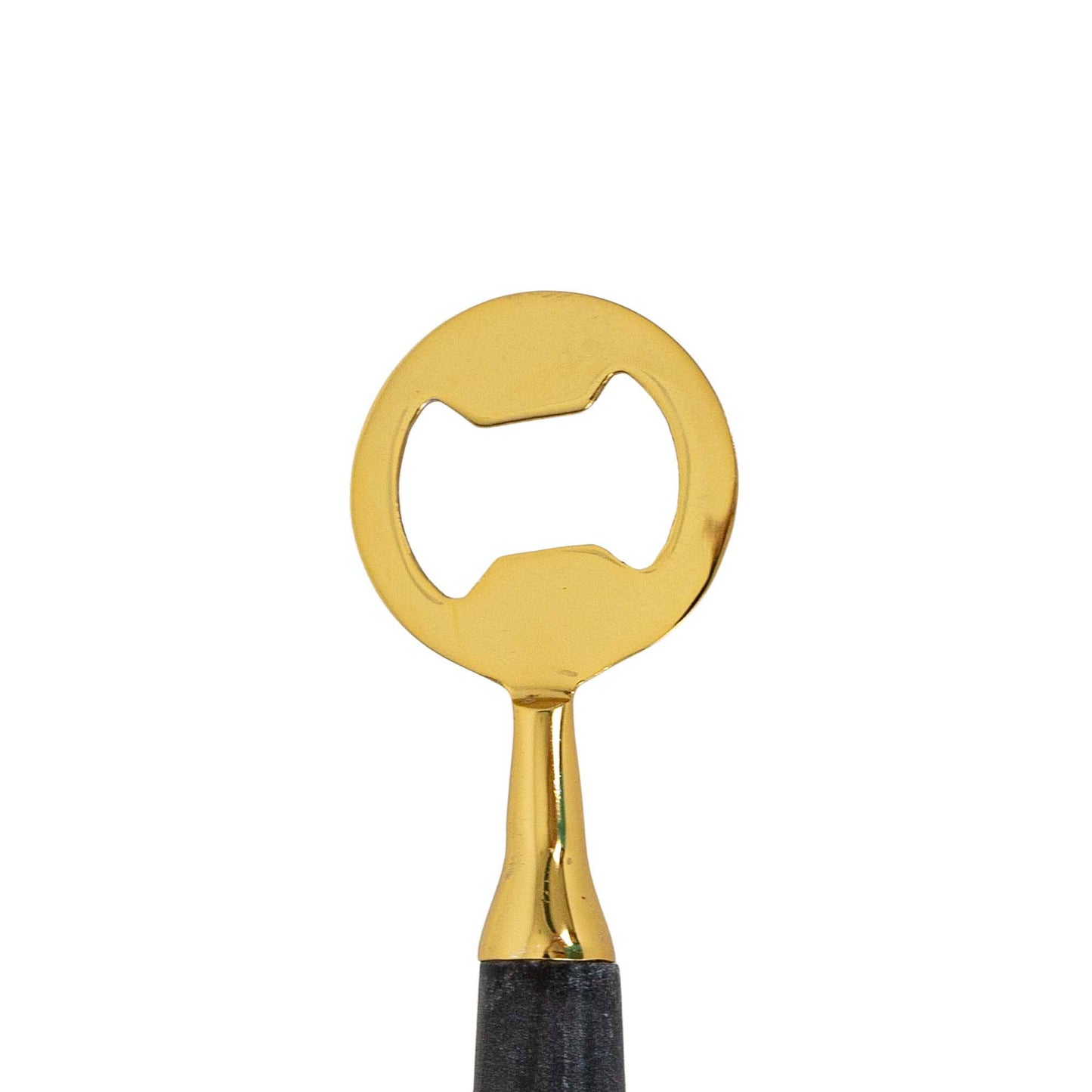 Black Marble & Metal Bottle Opener