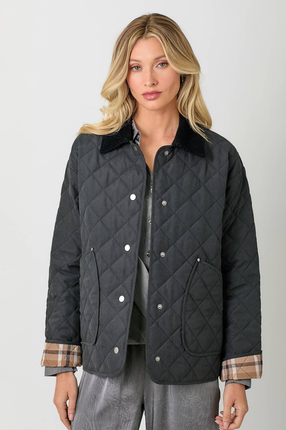 60188 Contrast Quilted Jacket